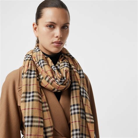 burberry vintage check wool & silk scarf|burberry vintage check zipped hoodie.